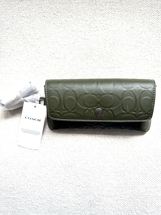 Coach Other - COACH Olive Embossed Signature Leather Glass Case NWT